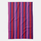 Navy Blau Rot Pink Vertikale Streifen Design   Geschirrtuch (Vertikal)