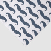 Navy Blau Schnurrbart Muster Vatertag Seidenpapier (Ausschnitt)