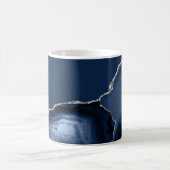 Navy Blau Silber Achat Kaffeetasse (Mittel)