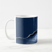 Navy Blau Silber Achat Kaffeetasse (Links)