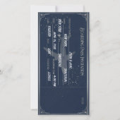 Navy Blau & Silber Bordkarte Save-the-Date Save The Date (Vorderseite)
