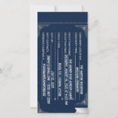 Navy Blau & Silber Bordkarte Save-the-Date Save The Date (Rückseite)