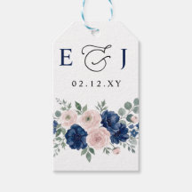 Navy Blau und Blush Florale Moderne Hochzeit