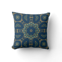 Navy Blau und Gold geometrisches Oktagon-Muster