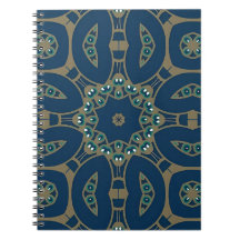 Navy Blau und Gold geometrisches Oktagon-Muster