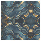 Navy Blau und Gold Modernes Boho Nahtloses Muster Stoff (Nahaufnahme)