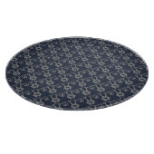 Navy-Blau- und Grau-Design Schneidebrett (Ecke)
