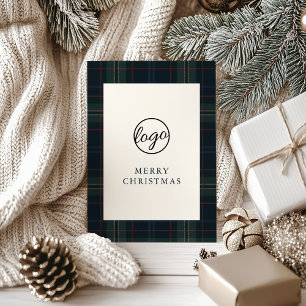 Navy Blau und Grün Karo Geschäft Weihnachten