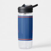 Navy Blau und Orange Trinkflasche (Links)