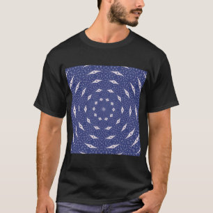 Navy Blau und Pink Mitochondrien Mandala T-Shirt