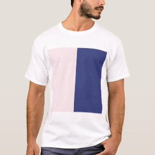 Navy Blau und Rosa Vertikale Farbblöcke T-Shirt