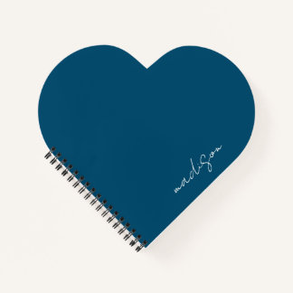 Navy Blau und Schriftname Notizblock