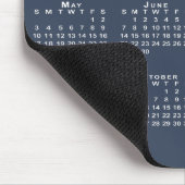 Navy Blau und Weiß 2026 Kalender Mousepad (Ecke)