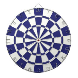 Navy Blau und Weiß Dartscheibe