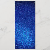 Navy Blau und Weiß Elegant Einfache Moderne Hochze Programm (Rückseite)