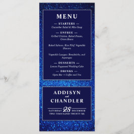 Navy Blau und Weiß Elegant Einfache Moderne Hochze Programm