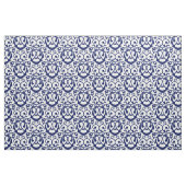 Navy Blau und Weiß Elegantes Muster Stoff (Yard (91,4 cm))