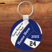 Navy Blau und Weiß, Volleyball Geschenke für Spiel Schlüsselanhänger (Vorderseite)