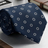 Navy Blau und Weiße Punkte Krawatte