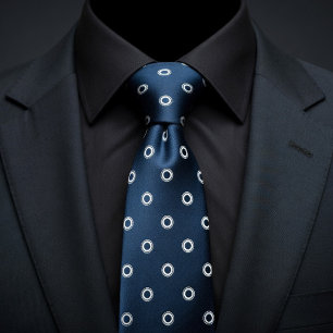 Navy Blau und Weiße Punkte Krawatte