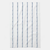 Navy Blau-Weiß-Seeseil-Muster Geschirrtuch (Vertikal)