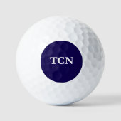 Navy Blau Weiße Initialen Monogramm Golfer Geschen Golfball (Vorderseite)