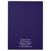 Navy Blau Weiße Logo Pro Klemmbrett (Rückseite)