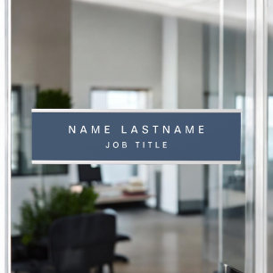 Navy Blau Weiße Moderne Elegante Professionelle Kl Türschild