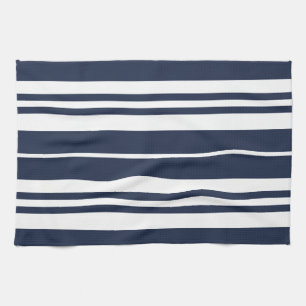 Navy Blau Weiße Streifen Geschirrtuch