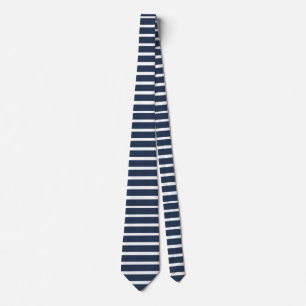 Navy Blau Weiße Streifen Krawatte