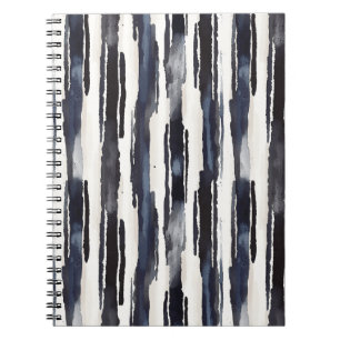 Navy Blau Weiße Streifen Notizblock
