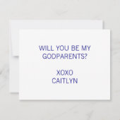 Navy Blau wird mein Vorschlag der Eltern sein Einladung (Rückseite)