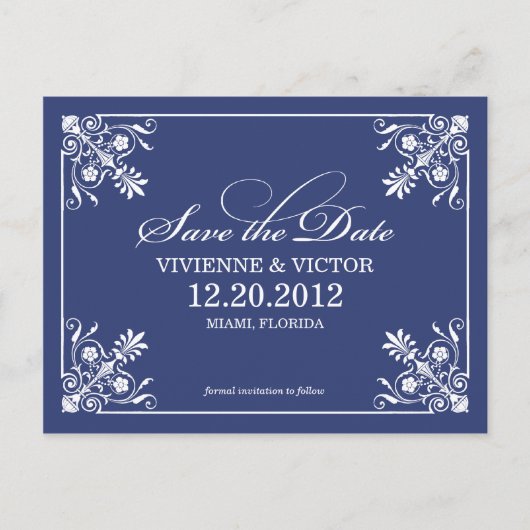 NAVY BLAUE AFFAIR | Ankündigung Datum freihalten (Vorderseite)