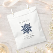 NAVY BLAUE EINFACHER SCHNEEFLAKE WEDING Vielen Dan Geschenktütchen (Ausgeschnitten)