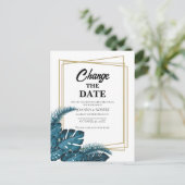 Navy blaue Pflanzen ändern das Datum der Postkarte (Stehend Vorderseite)