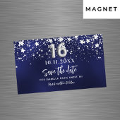 Navy blaue Sterne Sweet 16 Save the Date Magnet