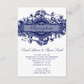 NAVY BLAUE VINTAGE FLUSSREZEPTIONSKARTEN BEGLEITKARTE (Vorderseite)