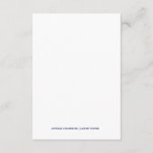 NAVY BLAUE VINTAGE FLUSSREZEPTIONSKARTEN BEGLEITKARTE (Rückseite)