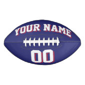 NAVY BLAUE WHITE AND RED Custom Football (Vorderseite)