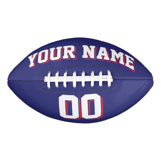 NAVY BLAUE WHITE AND RED Custom Football (Vorderseite)