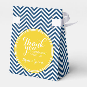 Navy Blaue Winkel - Danke zur Hochzeit Geschenkschachtel