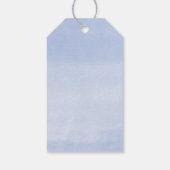 Navy blauen floralen Aquarell elegante Gefallen Ta Geschenkanhänger (Rückseite)