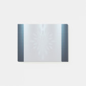 Navy blauen silberfarbenen Metalllook blumengeschm Post-it Klebezettel (Vorderseite)