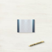 Navy blauen silberfarbenen Metalllook blumengeschm Post-it Klebezettel (Auf Schreibtisch)