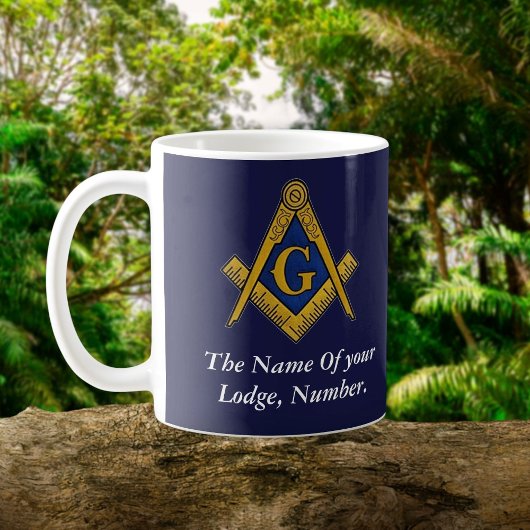 Navy blauer Freemason Compass Kaffeetasse