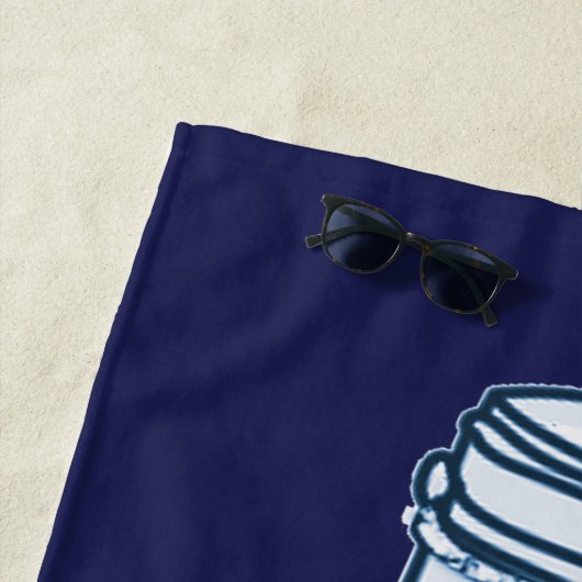 Navy Blauer Jakobsflasche Spaß Strandtuch (Beispiel)