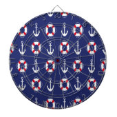 Navy blauer schöner Sommer Design Dart Board Dartscheibe (vorne)