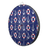 Navy blauer schöner Sommer Design Dart Board Dartscheibe (Vorderseite rechts)