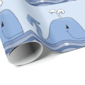 Navy-Blauer Wal Geschenkpapier (Rolleneckpunkt)