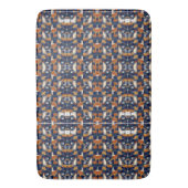 Navy Blaues Abstraktes Muster Decke Badematte (Vorderseite Vertikal)